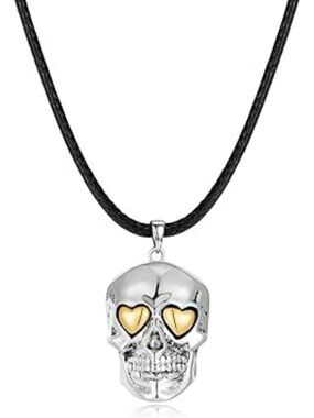 NEW Skull w Eyes Gothic Pearl Layered Strand Necklace Goth Punk Choker Unique!